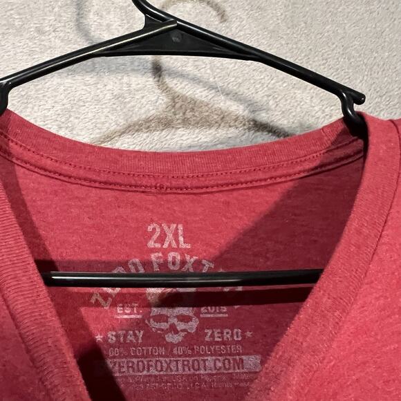 Zero Foxtrot Shirt Mens 2XL XXL Red Eat Lightning Long Sleeve Military Shirt - Picture 5 of 8